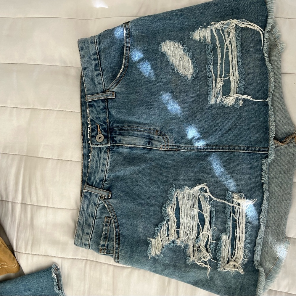 Vanilla star denim mini skirt